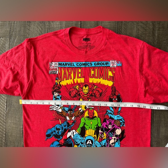 Rare Mad Engine Marvel Avengers Graphic Tee Red Size L - Picture 7 of 8